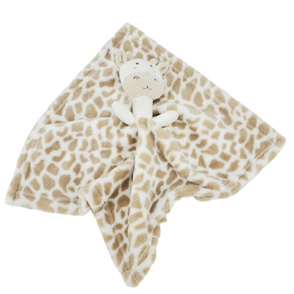 Brown White Giraffe Plush Lovey Security Blanket 2016 4" x 6" SL Home Fashions - Picture 2 of 7
